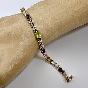 Gemstone Bracelet, Citrine, Peridot, Sterling Silver, Gold Vermeil, Ross Simons